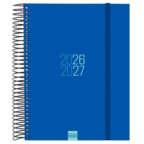 Finocam agenda espir para estudiantes espiral e10-155x212mm 1dp azul curso 2026-2027
