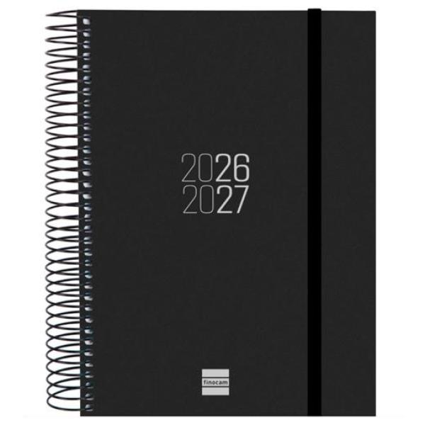 Finocam agenda espir para estudiantes espiral e10-155x212mm 1dp negro curso 2026-2027