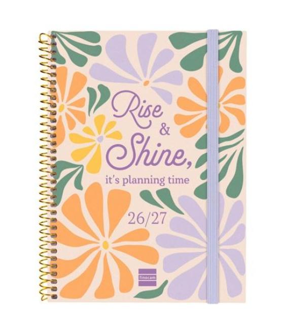 Finocam agenda secundaria para estudiantes espiral 4º-155x212mm svh shine curso 2026-2027