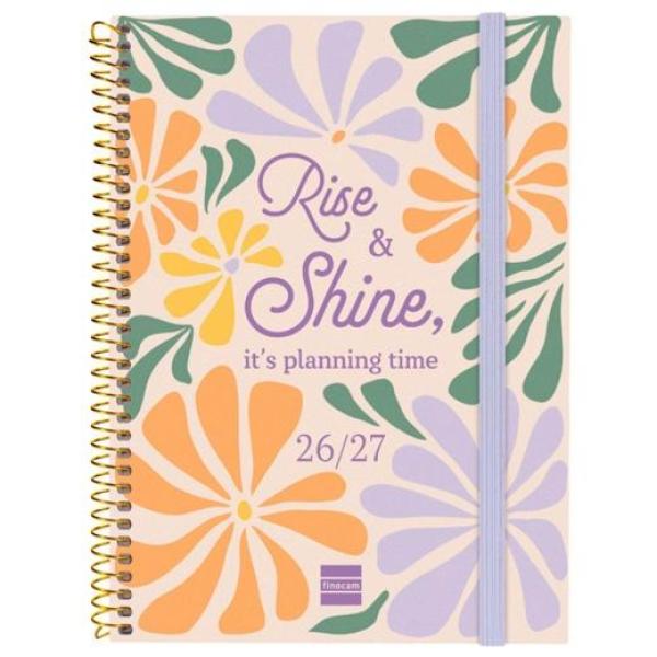 Finocam agenda secundaria para estudiantes espiral 4º-155x212mm svh shine curso 2026-2027