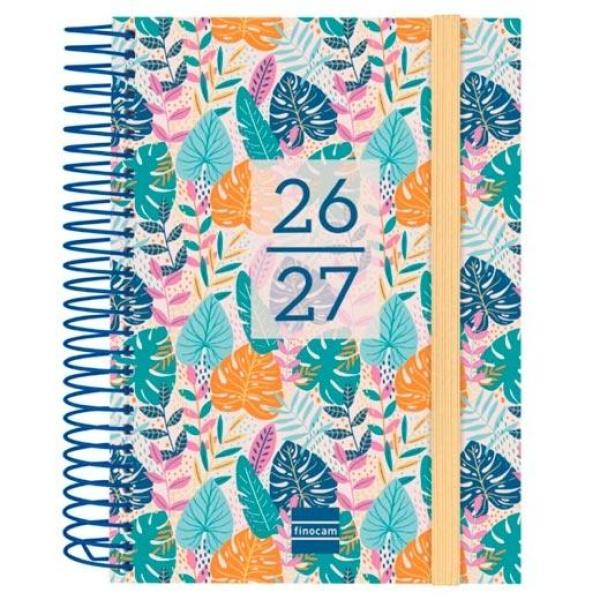 Finocam agenda secundaria para estudiantes espiral 8º-120x164mm 1dp tropical curso 2026-2027