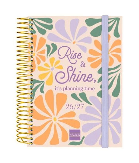 Finocam agenda secundaria para estudiantes espiral 8º-120x164mm 1dp shine curso 2026-2027