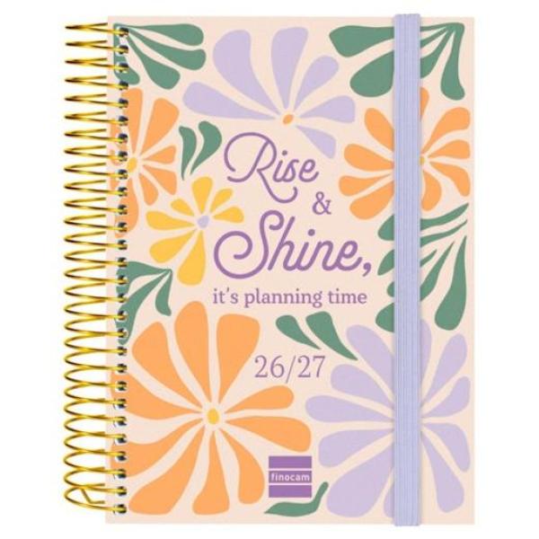 Finocam agenda secundaria para estudiantes espiral 8º-120x164mm 1dp shine curso 2026-2027