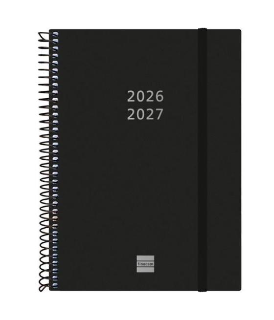 Finocam agenda espiral 18m e10-155x212mm svh tapas pp negro 2026-2027