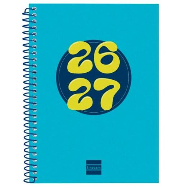 Finocam agenda cool para estudiantes espiral 8º-120x164mm svh azul curso 2026-2027