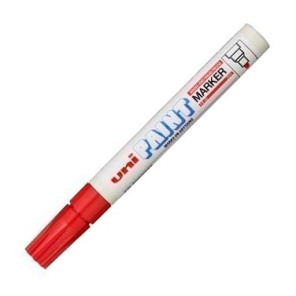 Uniball marcador permanente paint marker px-20(l) rojo