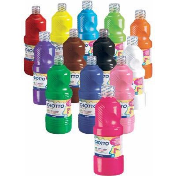 Giotto témpera escolar lavable verde oscuro botella 500 ml