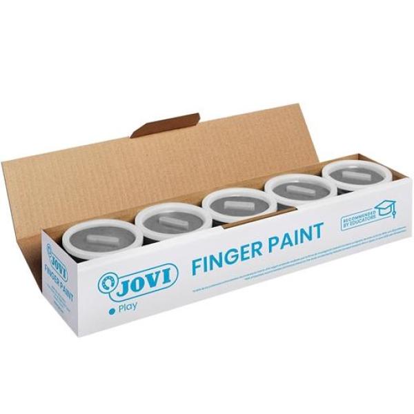 Jovi pintura de dedos estuche 5 botes 125ml negro