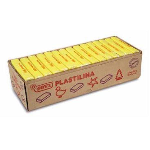 Jovi plastilina pastilla 350gr unicolor amarillo caja 15 ud