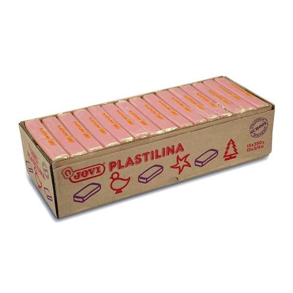 Jovi plastilina pastilla 350gr unicolor carne caja 15 ud
