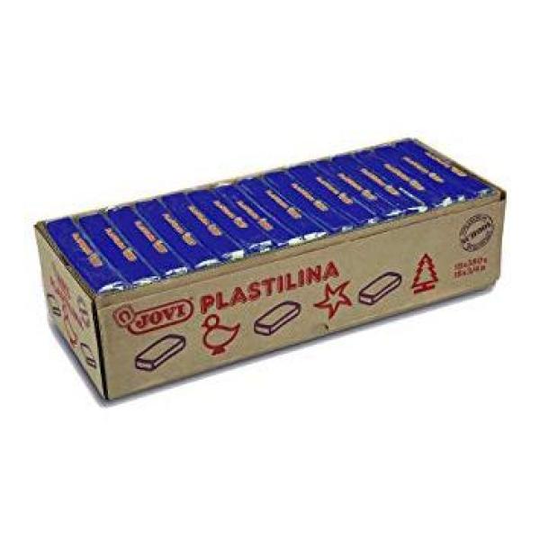 Jovi plastilina pastilla 350gr unicolor azul oscuro caja 15 ud