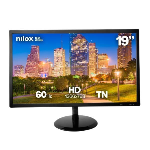 Nilox monitor desktop 19" 5ms 60hz 16:9 vga/hdmi