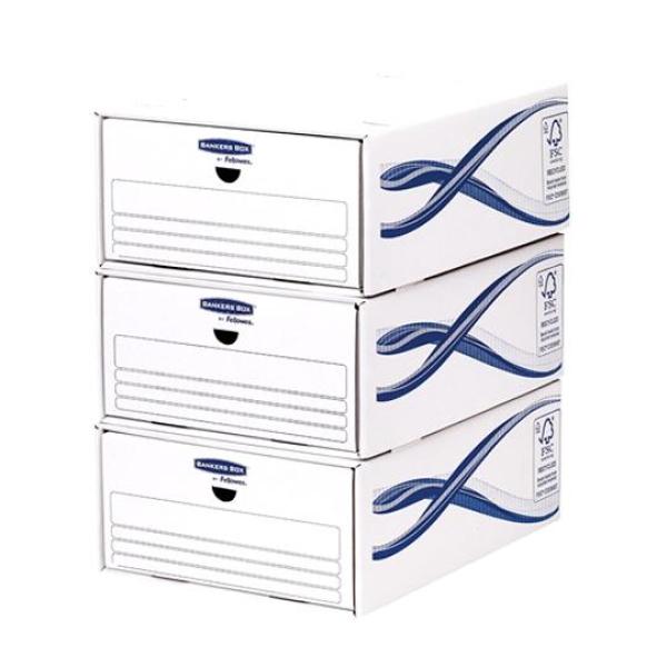 Fellowes cajón archivador basic 279x135x362mm cartón reciclado blanco -pack 5-