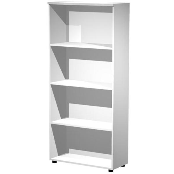 Artexport estantería alta presto abierta 3 estantes 22mm con trasera blanco