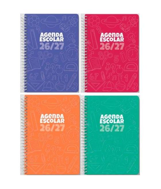 Didex agenda escolar a5 1dp tapa pp espiral c/surtidos 2026-27