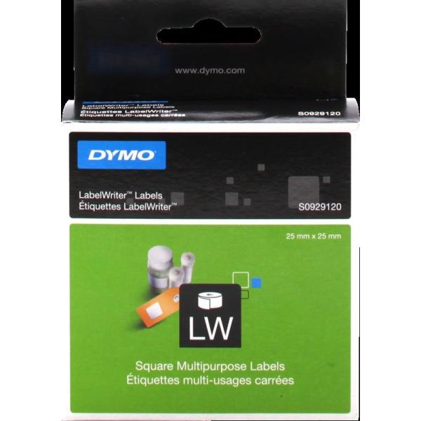 Dymo etiquetas multifunción cuadradas - blanco - 25x25mm - rotuladora labelwriter (rollo 750ud)
