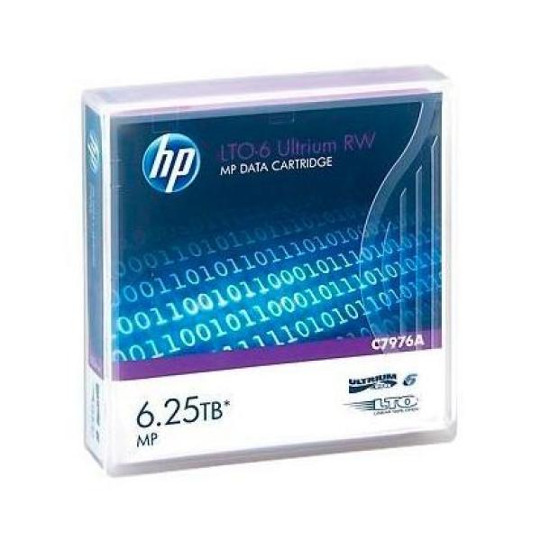 Hp cartucho de datos lto ultrium 6 2.5tb/6.25tb rw