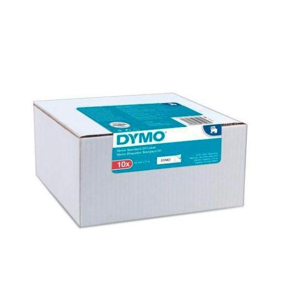 Dymo cinta autoadhesiva estándar d1- negro sobre blanco - 9mmx7m - pack 10 uds