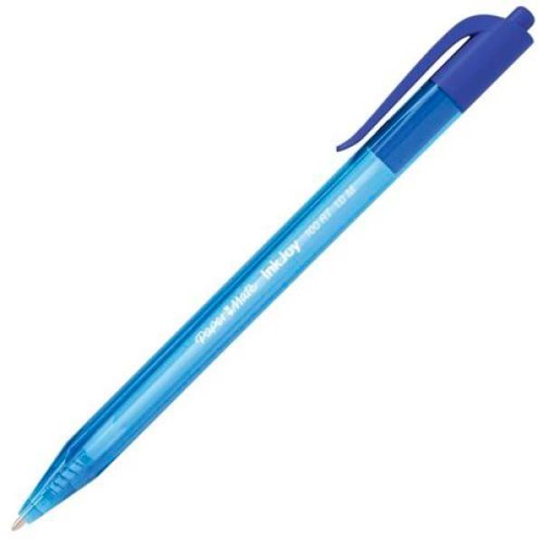 Paper mate inkjoy 100 bolígrafo retráctil triangular azul -20u-