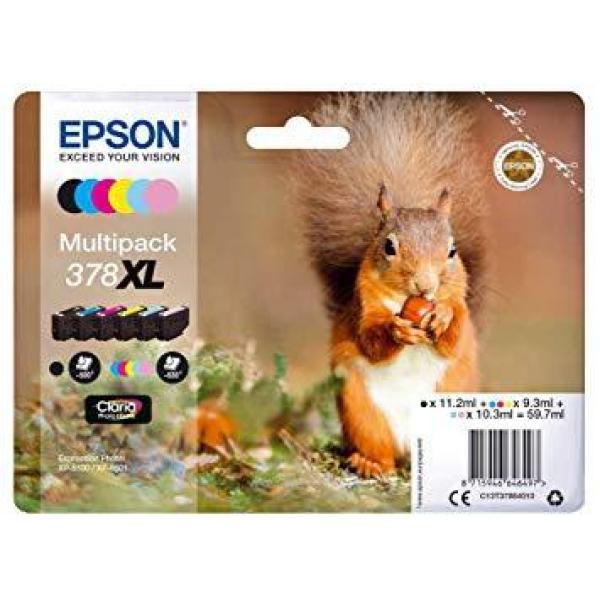 Epson tinta bk / c / m / y / cclaro / mclaro claria photo xp8500 - nº 378xl