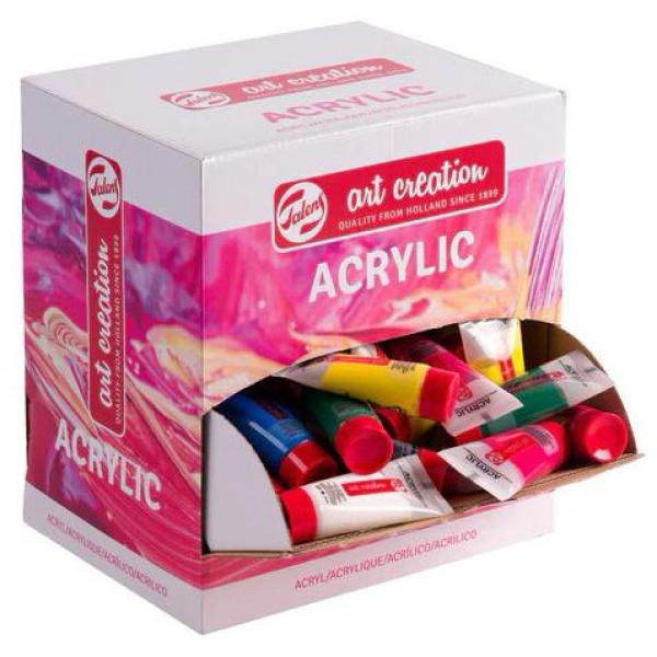Talens art creation pintura acrílica primary tubo 12ml caja dispensadora 100 ud