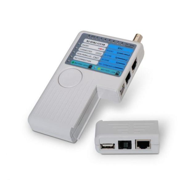 Aisens testeador para cable r11/rj12/r45, usb, coaxial