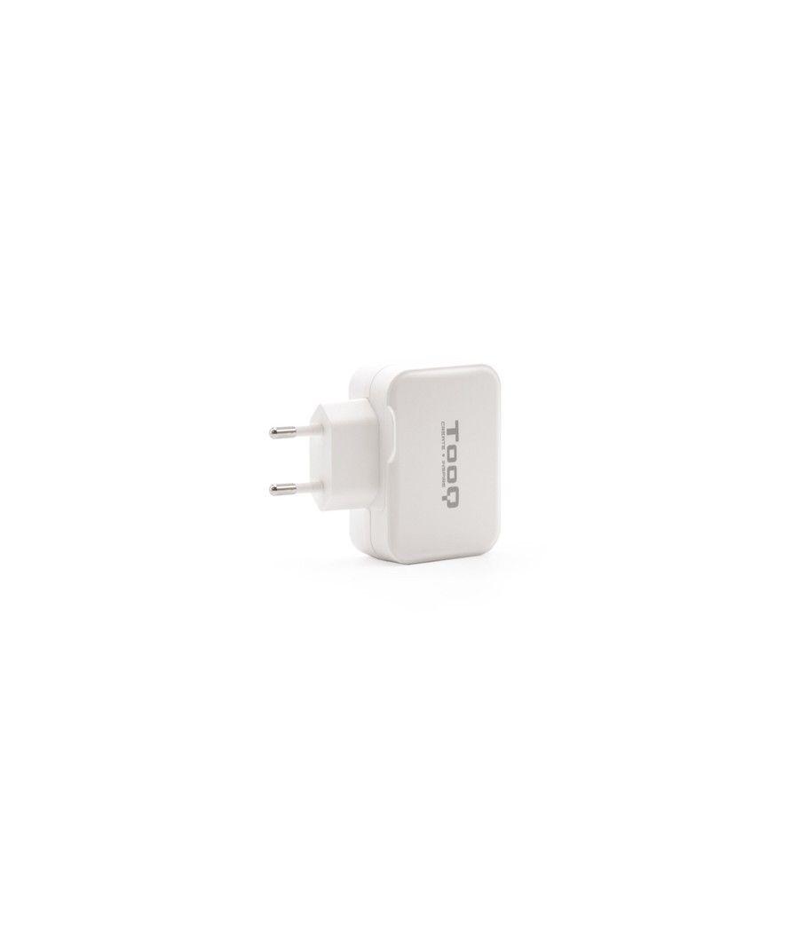 TooQ Cargador de Pared doble puerto USB-C + USB A, 27W - Imagen 4