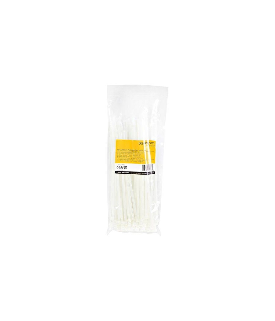 100 PACK 10 CABLE TIES -WHITE - Imagen 6