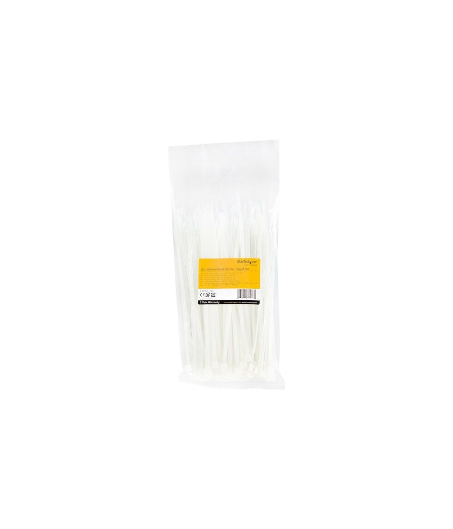 100 PACK 8 CABLE TIES -WHITE - Imagen 6