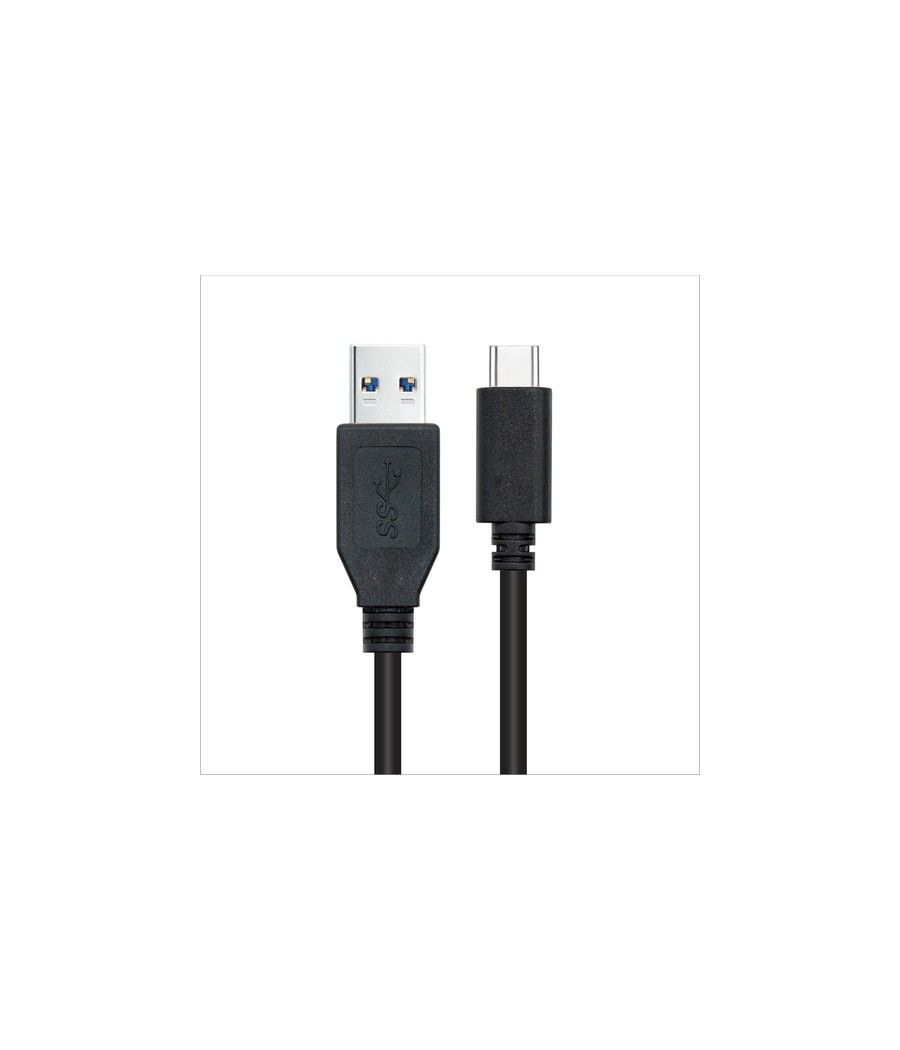 Nanocable Cable USB 3.1 Gen2 10Gbps 3A, tipo USB-C/M-A/M, negro, 1.5 m - Imagen 2