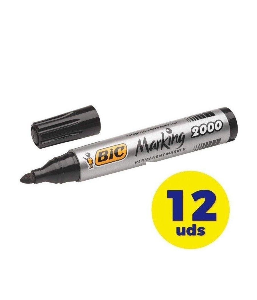 Caja de rotuladores punta fibra acrílica permanente bic marking 2000/ 4.9mm/ 12 unidades/ negros - Imagen 1