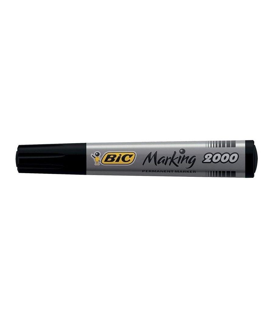 Caja de rotuladores punta fibra acrílica permanente bic marking 2000/ 4.9mm/ 12 unidades/ negros - Imagen 3