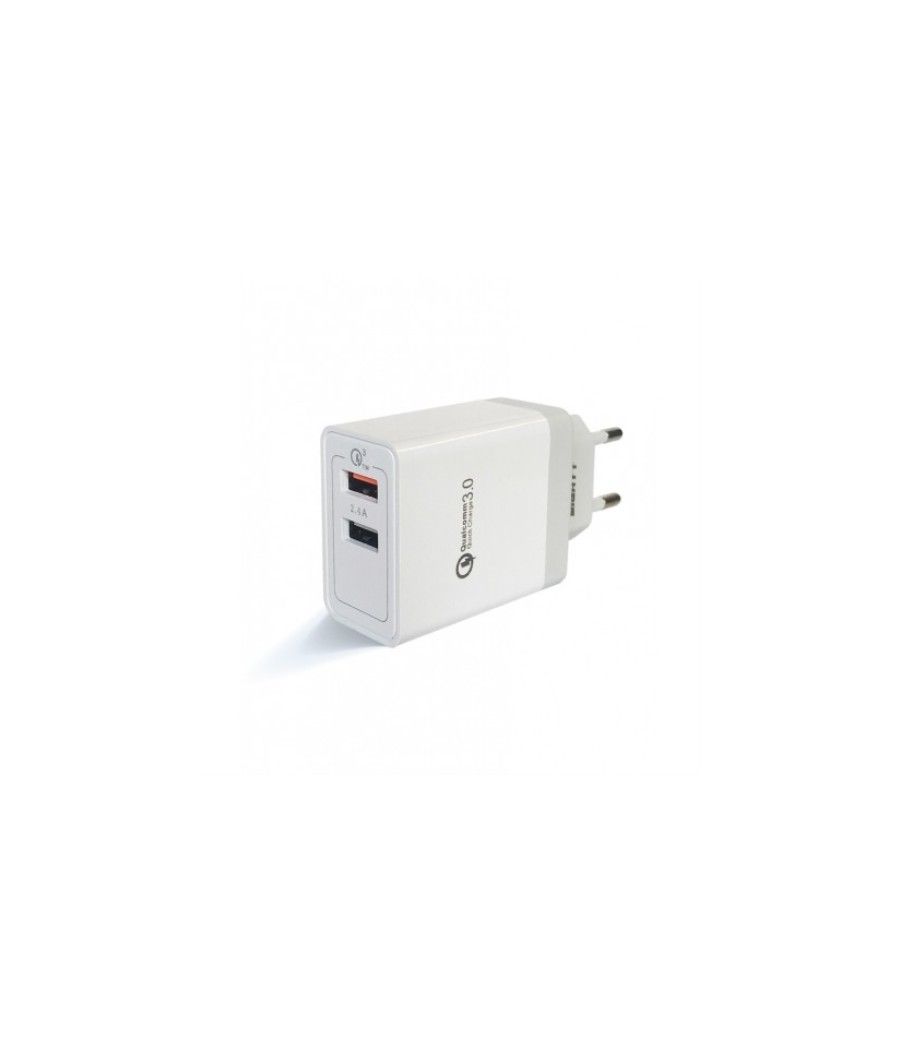 Eightt - Cargador USB Qualcoom 3.0 18W para smartphone y tablet 2 puertos (5V 3A, 9V 2A, 12V 1,5A) - Imagen 1