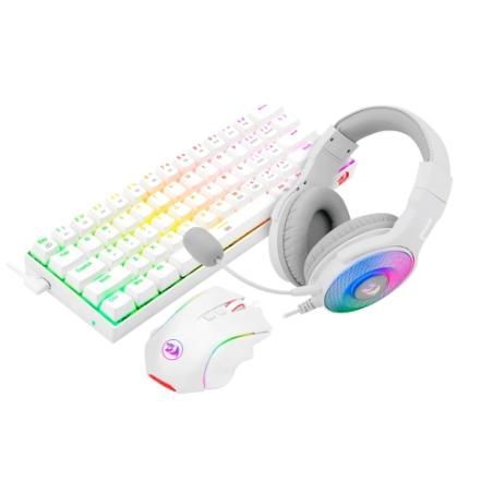 Redragon - combo teclado+ratón+auricular k630rgbw+m607w+h350rgb-1-w blanco español - Imagen 1