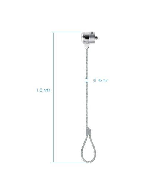TooQ TQCLKC0025 cable antirrobo Plata 1,5 m - Imagen 3