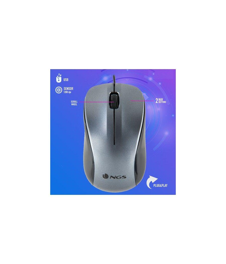 NGS CREW ratón Ambidextro USB tipo A Óptico 1200 DPI - Imagen 7