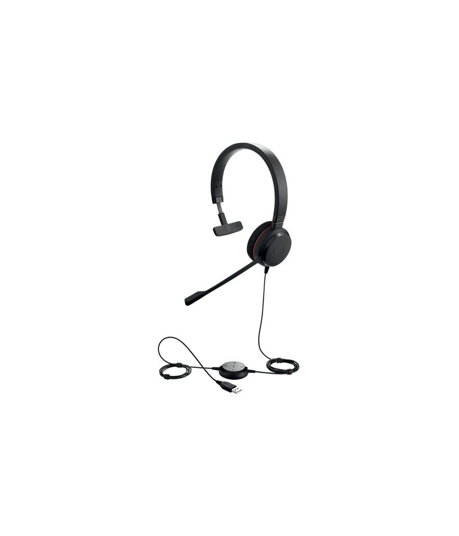 Jabra Evolve 20 MS Mono Auriculares Alámbrico Diadema Oficina/Centro de llamadas USB tipo A Negro - Imagen 2