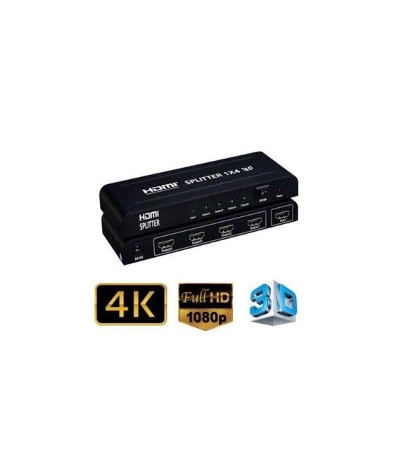 Multiplicador 4 salidas HDMI 4K Full HD 3D - 15 metros - 5V - Imagen 1