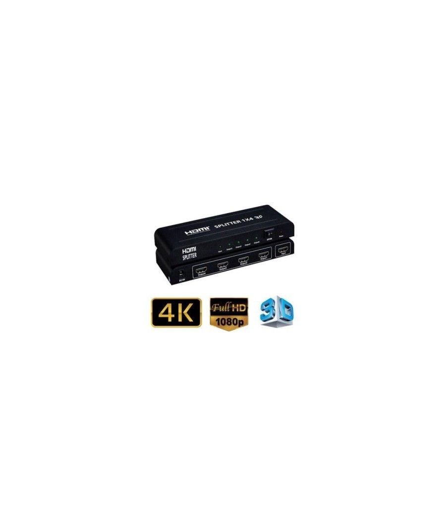 Multiplicador 4 salidas HDMI 4K Full HD 3D - 15 metros - 5V - Imagen 1