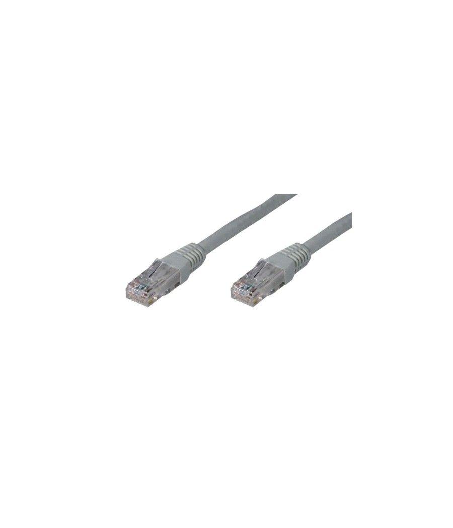 Phasak - Blister 4 unidades Cable de red latiguillo UTP CAT.6 de 0,25m - 24AWG - Color GRIS - Imagen 1