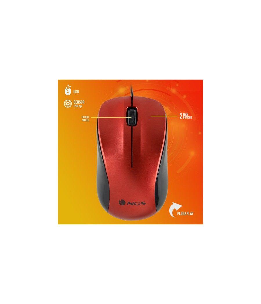 NGS CREW ratón Ambidextro USB tipo A Óptico 1200 DPI - Imagen 6