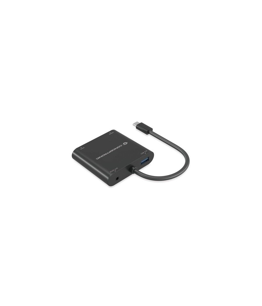 Conceptronic DONN09B adaptador de cable de vídeo 0,2 m USB Tipo C Negro - Imagen 3
