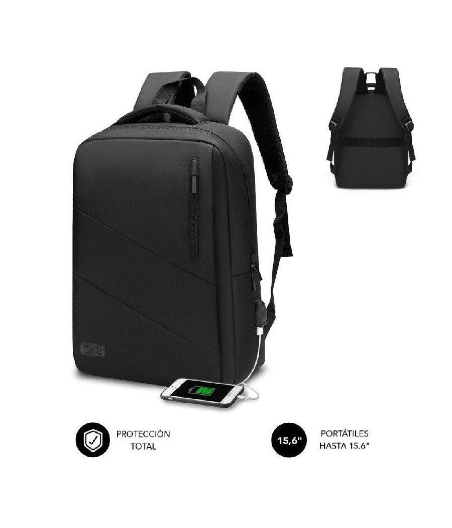 Mochila subblim city backpack para portátiles hasta 15.6'/ puerto usb - Imagen 1