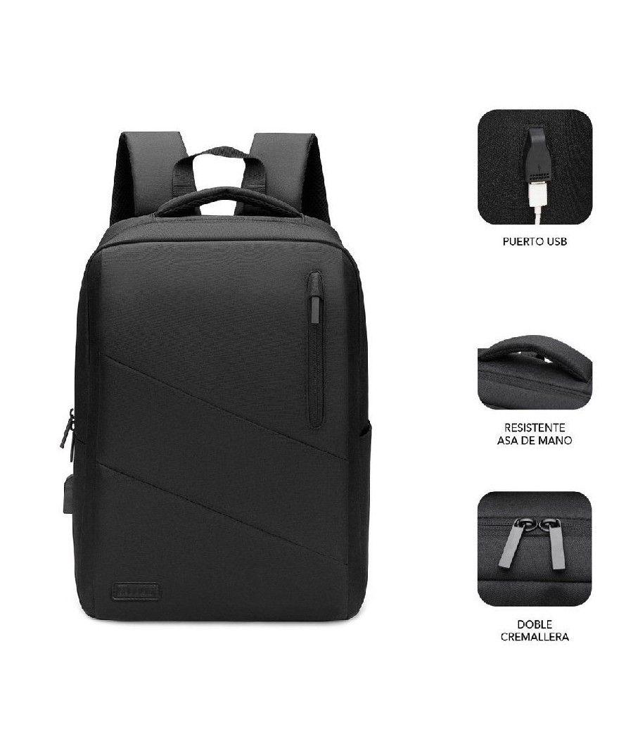 Mochila subblim city backpack para portátiles hasta 15.6'/ puerto usb - Imagen 2