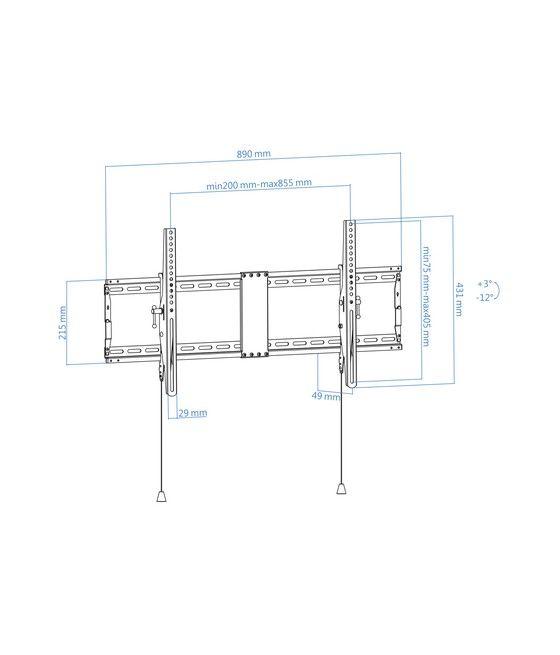 TooQ LP4391T-B soporte para TV 2,29 m (90") Negro - Imagen 8