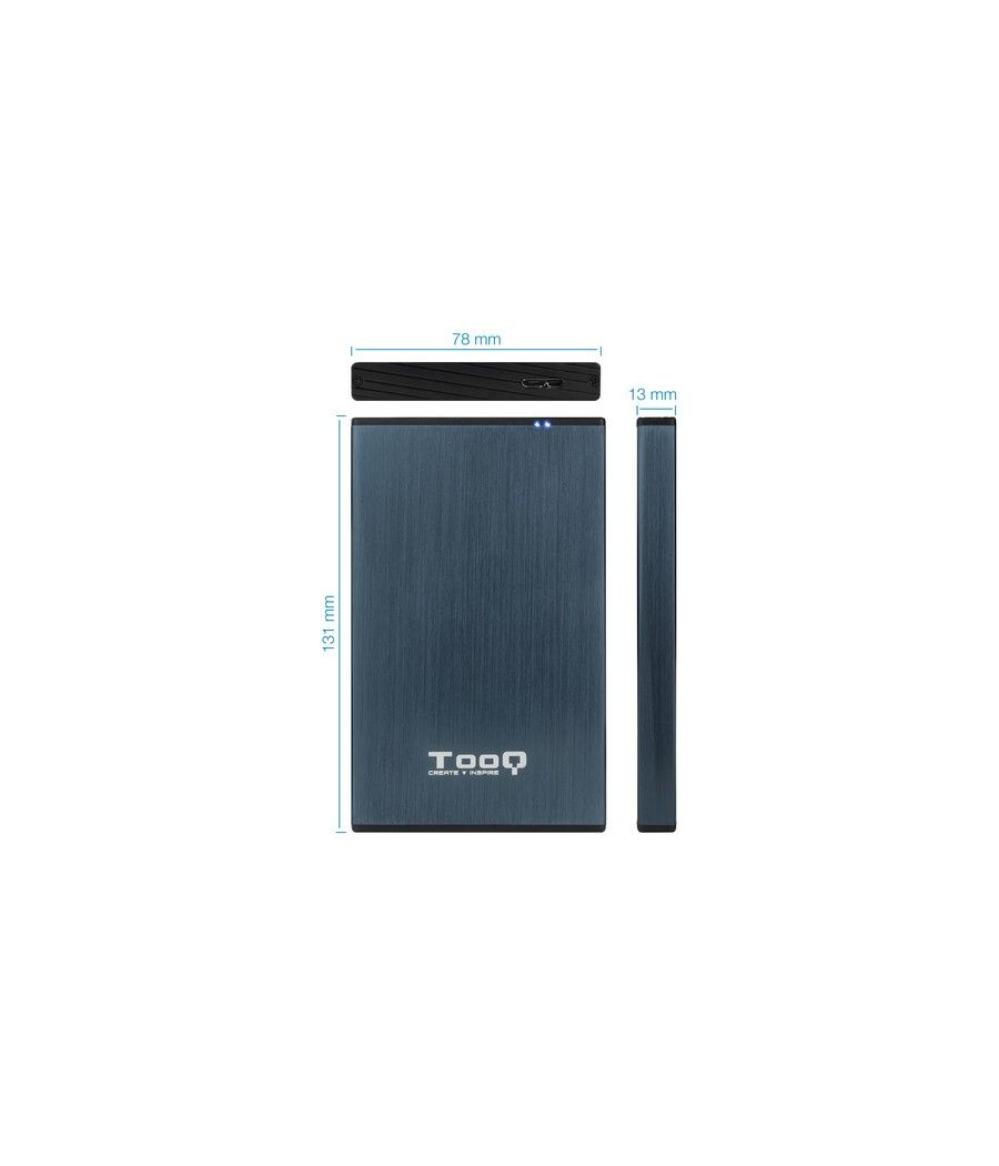 TooQ TQE-2527PB caja para disco duro externo Caja de disco duro (HDD) Negro, Marina 2.5" - Imagen 4