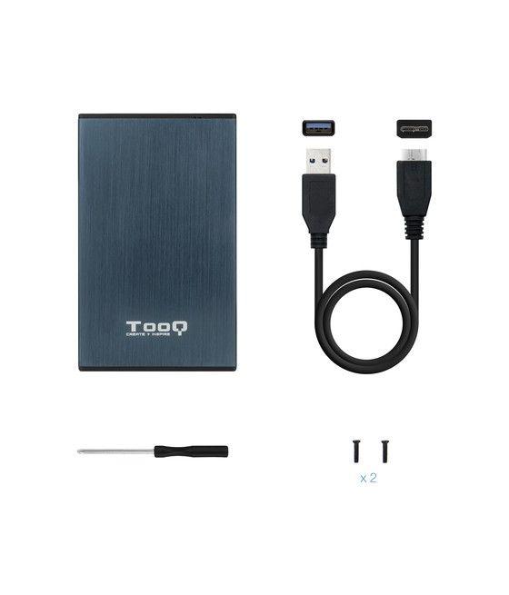 TooQ TQE-2527PB caja para disco duro externo Caja de disco duro (HDD) Negro, Marina 2.5" - Imagen 6