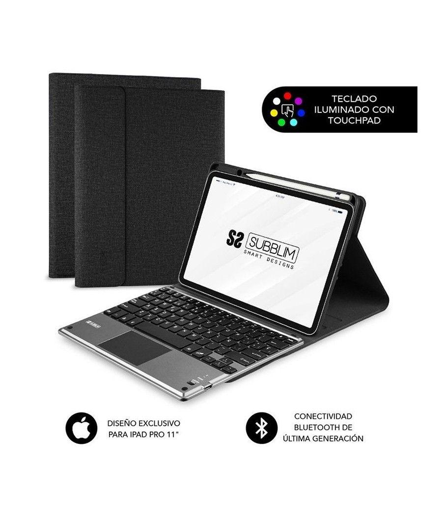 Funda con teclado subblim keytab pro bluetooth touchpad para tablets apple ipad pro de 11' 2020/ negra - Imagen 1