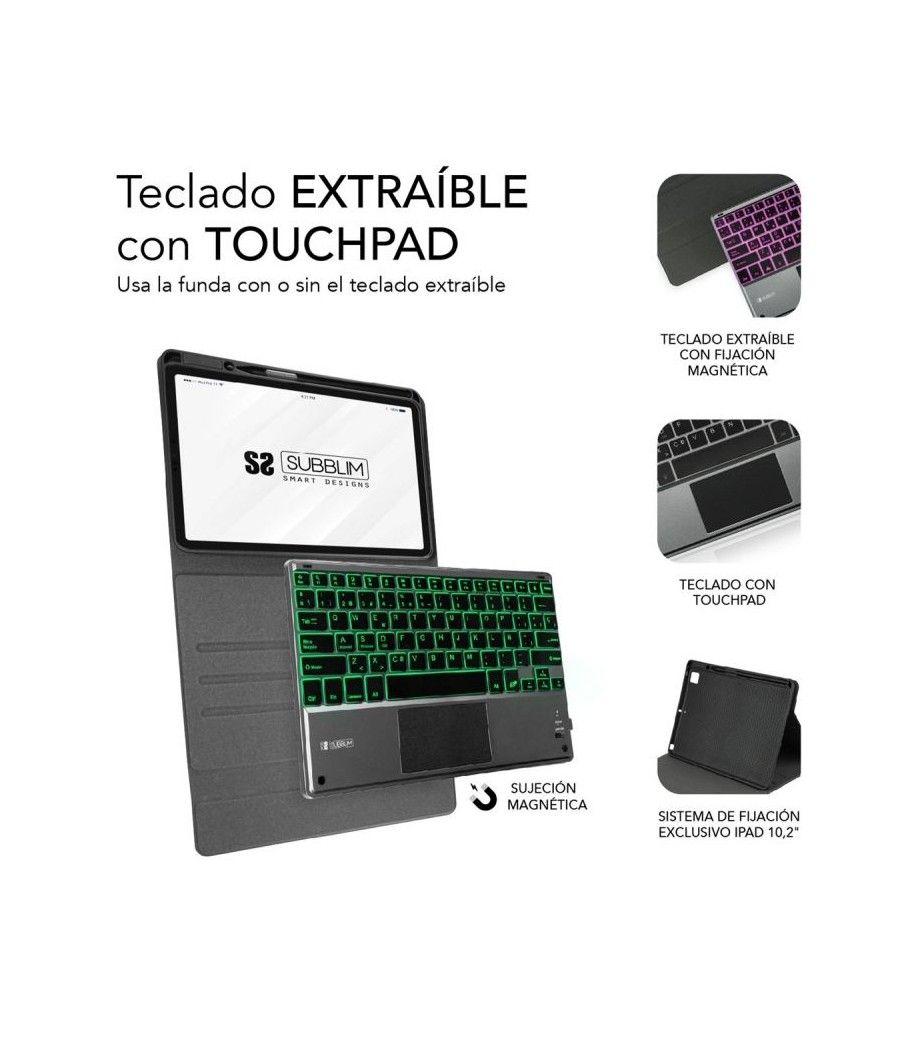 Funda con teclado subblim keytab pro bluetooth touchpad para tablets apple ipad pro de 11' 2020/ negra - Imagen 3