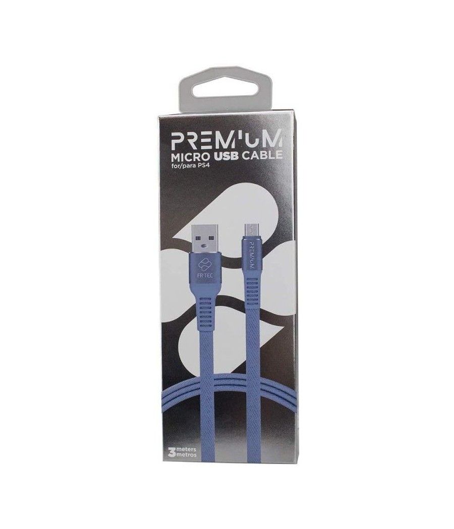 Cable usb 2.0 blade fr-tec premium para ps4/ usb macho - microusb macho/ 3m/ azul - Imagen 4
